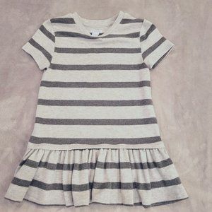 Falls Creek Sweater Peplum Top Gray Stripe 10/12